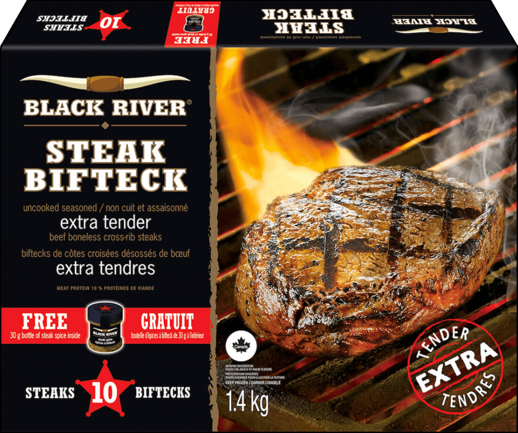 Black River steak 1.4kg packaging