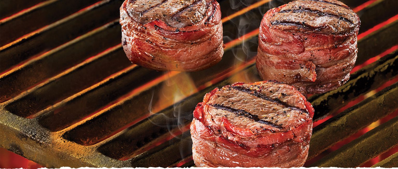 Black River Beef Medallions. Wrapped in Bacon. Black River Grill
